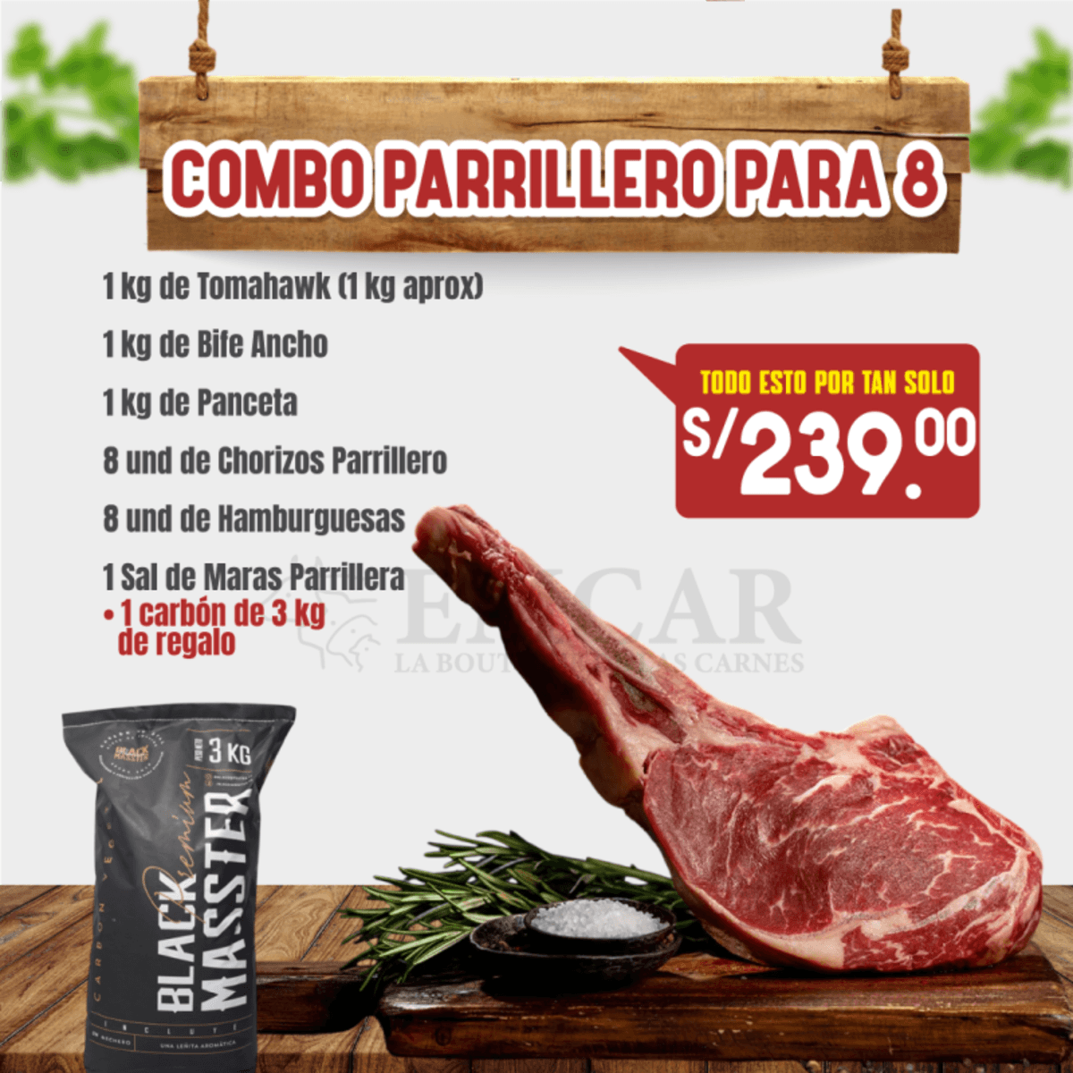 COMBO PARRILLERO PARA 8